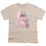 Super Girl Sirens of Strength Adult Cream Colored Youth Short Sleeve Shirt - supermanstuff.com
