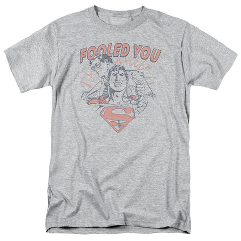 Superman Fooled You Clark Kent Gray Adult Regular Fit Short Sleeve Shirt - supermanstuff.com