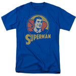 Superman Super Circle Royal Blue Adult Regular Fit Short Sleeve Shirt - supermanstuff.com
