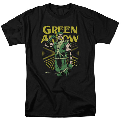 Green Arrow Pull Regular Fit Black Short Sleeve Shirt - supermanstuff.com