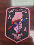 Limited Edition Metropolis Illinois breast cancer awareness police patch - supermanstuff.com