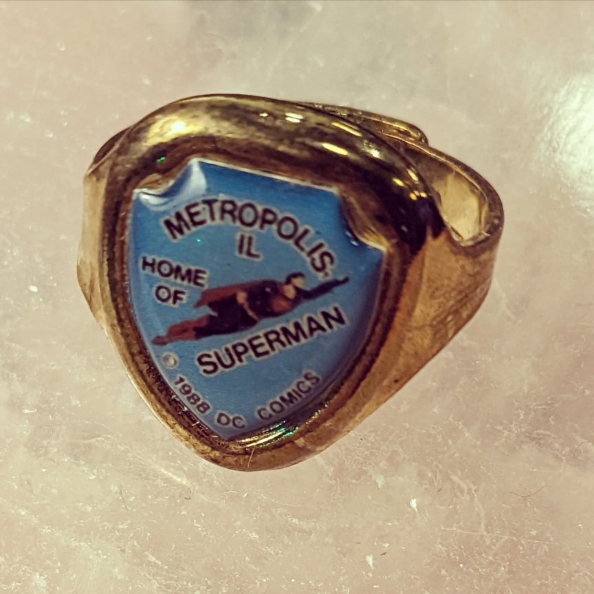 Vintage on sale superman ring