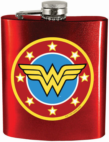 Wonder Woman Stainless Steel 7 oz Flask - supermanstuff.com