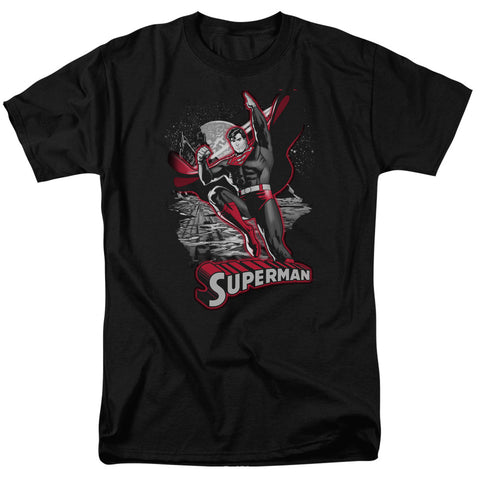 Superman Red and Grey Regular Fit Short Sleeve Shirt - supermanstuff.com