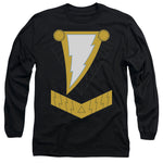 Black Adam Shazam Black Adult Long Sleeve Regular Fit Shirt - supermanstuff.com