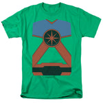 Martian Manhunter MH Regular Fit Kelly Green Short Sleeve Shirt - supermanstuff.com