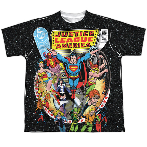 Justice League of America Stars Youth Short Sleeve Shirt - supermanstuff.com