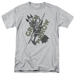 Green Arrow Archers Arrows Regular Fit Gray Short Sleeve Shirt - supermanstuff.com