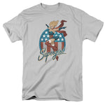 SUPERGIRL BOMBSHELL Grey Adult Regular Fit Short Sleeve Shirt - supermanstuff.com