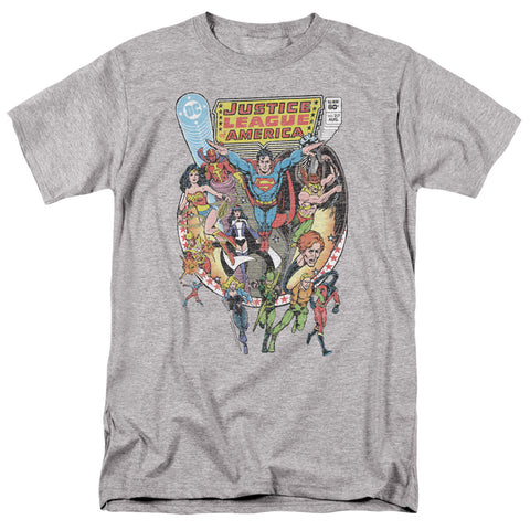 Justice League of America Gray Adult Regular Fit Short Sleeve Shirt - supermanstuff.com