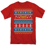 Wonder Woman Christmas Sweater Adult Red Shirt - supermanstuff.com