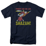 Shazam Fridays Got Me Like Adult Navy Blue Regular Fit Short Sleeve Shirt - supermanstuff.com