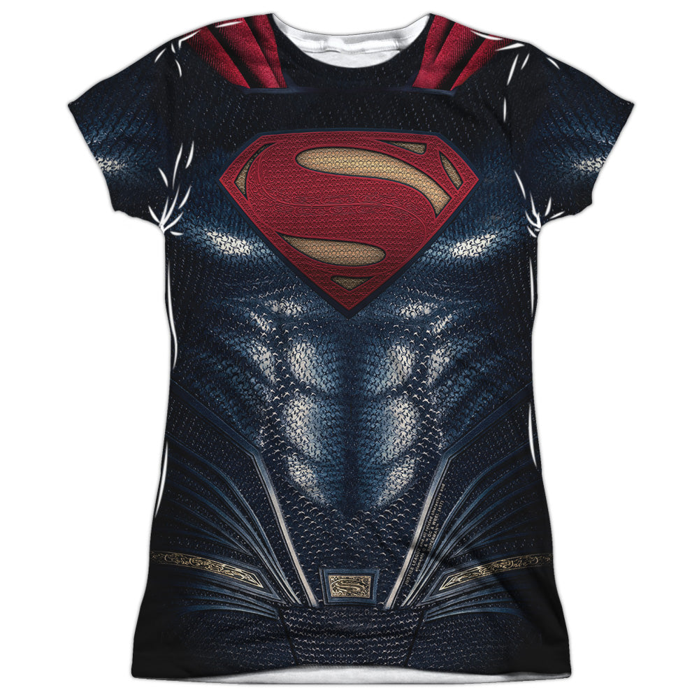 Justice League Movie Superman Uniform - Juniors All Over Print T-Shirt - M