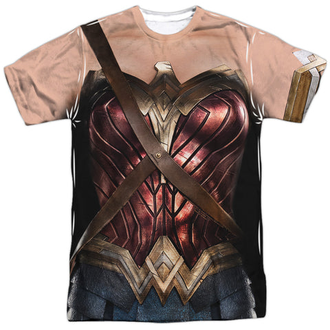 Wonder Woman Justice League Uniform Adult Regular Fit Short Sleeve Shirt - supermanstuff.com