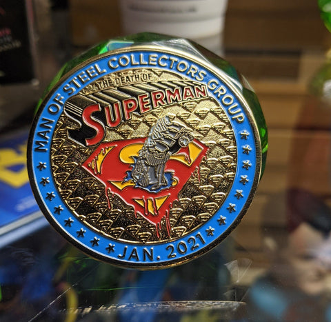 Superman Doomsday Death of Superman Man of Steel Collectors Group limited edition Coin - supermanstuff.com