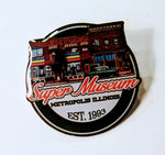 Super Museum Round Logo Lapel Pin - supermanstuff.com