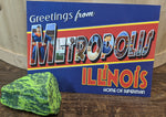 Metropolis Illinois High Gloss Letter Art Postcard - supermanstuff.com