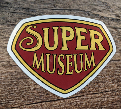 Super Museum Metropolis Illinois Retro Logo Sticker - supermanstuff.com