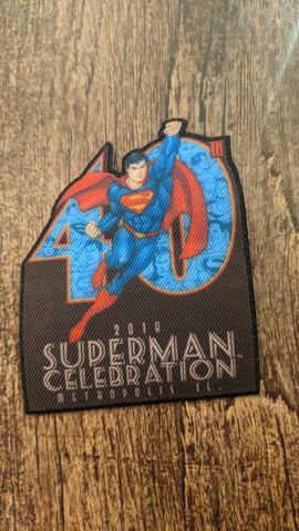 Jon Pinto Art 40th Anniversary Superman Celebration iron on Patch - supermanstuff.com