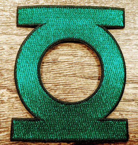 Green Lantern Glitter Thread Logo Patch - supermanstuff.com
