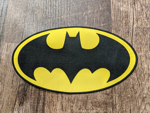 Xtra Large Batman Bat Symbol Patch - supermanstuff.com