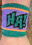 The Joker "HaHa" Logo Knitted Wristband - supermanstuff.com