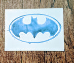 Batman Watercolor Logo Temporary Tattoo - supermanstuff.com