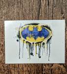 Batman Dripping Paint Logo Temporary Tattoo - supermanstuff.com