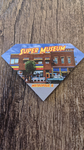 Super Museum Diamond Shaped Metropolis IL  Magnet - supermanstuff.com