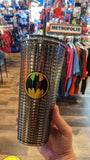 Batman Jeweled Black Holographic Acrylic 20 oz Travel Coffee Cup with Straw - supermanstuff.com