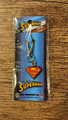 Superman Shield Zipper Pull - supermanstuff.com