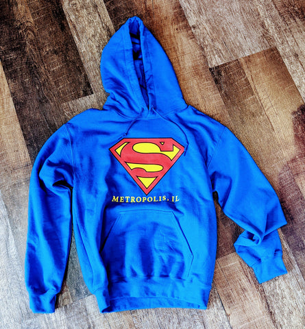 Metropolis Illinois Superman Adult Hoodie - supermanstuff.com