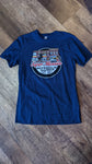 Super Museum Logo Metropolis, IL Navy Blue Adult Shirt - supermanstuff.com