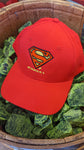 Superman Shield Metropolis Illinois Red Baseball Hat - supermanstuff.com