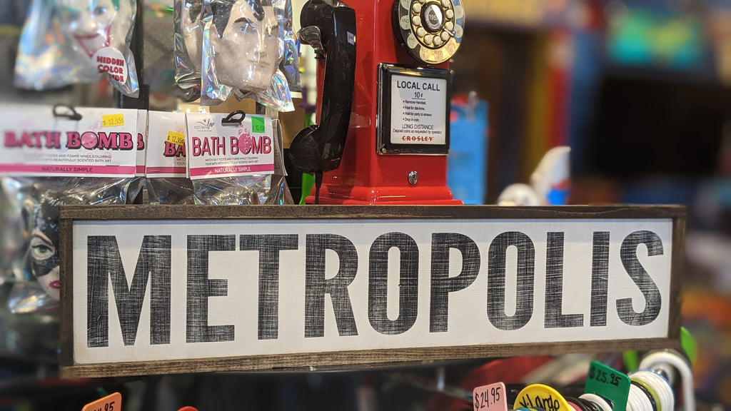 Metropolis Word Art Wooden Home Decor Sign | Superman Stuff