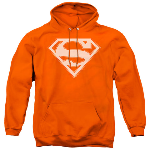 Superman Shield Logo Orange Adult Regular Fit Pull-Over Sweatshirt - supermanstuff.com