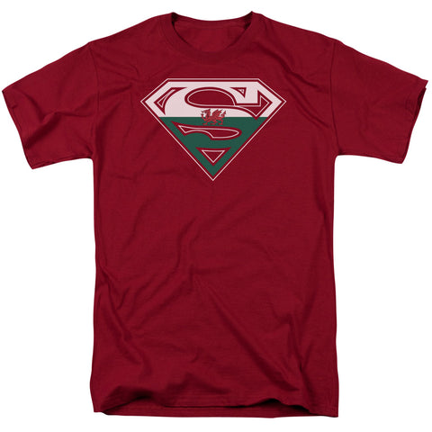 Superman Welsh Shield Regular Fit Charcoal Short Sleeve Shirt - supermanstuff.com