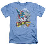 Superman Skyward Light Blue Adult Regular Fit Short Sleeve Shirt - supermanstuff.com