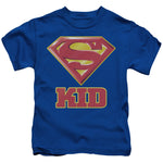 Superman Super Kid Juvenile Royal Blue Regular Fit Short Sleeve Shirt - supermanstuff.com