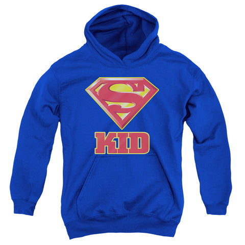 Superman Super Kid Youth Royal Blue Regular Fit Pull-Over Hoodie Sweatshirt - supermanstuff.com