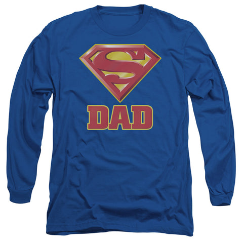 Superman Super Dad Adult Long Sleeve Shirt - supermanstuff.com
