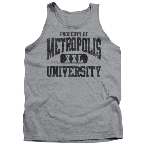 Superman Property of Metropolis University Regular Fit Black Tank Top Shirt - supermanstuff.com