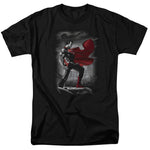 Superman Jim Lee Metropolis Guardian Regular Fit Black Short Sleeve Shirt - supermanstuff.com