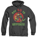 Superman Say No to Kryptonite Adult Pull-Over Hoodie Sweatshirt - supermanstuff.com