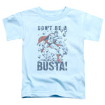Superman Don't Be a Buster Toddler Light Blue Regular Fit Short Sleeve Shirt - supermanstuff.com