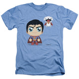 Superman Cute Superman & Krypto Regular Fit Blue Short Sleeve Shirt - supermanstuff.com