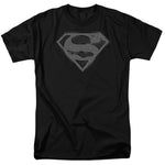 Superman Chainmail on Black Adult Regular Fit Short Sleeve Shirt - supermanstuff.com
