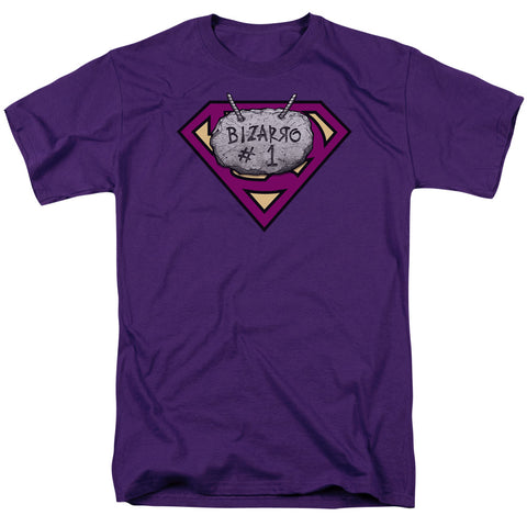 Superman Bizzaro #1 Rock Regular Fit Purple Short Sleeve Shirt - supermanstuff.com