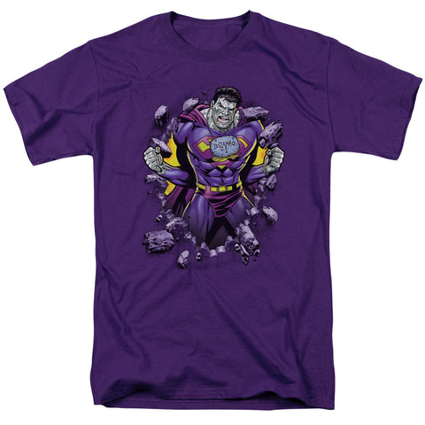 Superman Bizzaro Breakthrough Regular Fit Purple Short Sleeve Shirt - supermanstuff.com