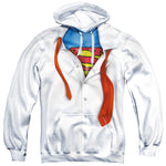 Superman Clark Kent Costume Change Adult Regular Fit Hoodie Sweatshirt - supermanstuff.com